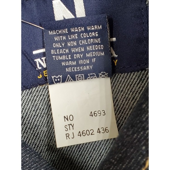 Vtg Y2K Nautica Jeans Denim Trucker Jacket Mens S Blue Dark Indigo - Picture 7 of 11